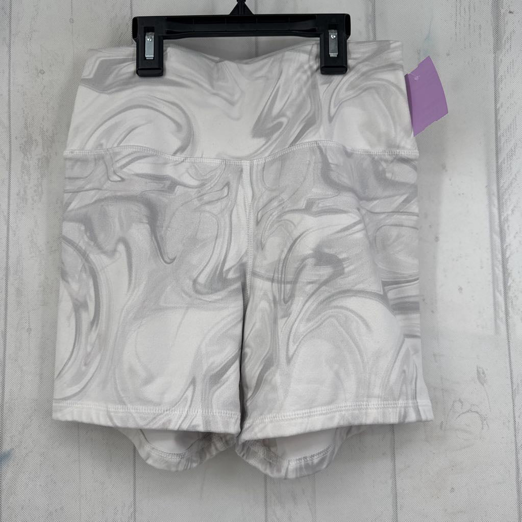 marble print bike short