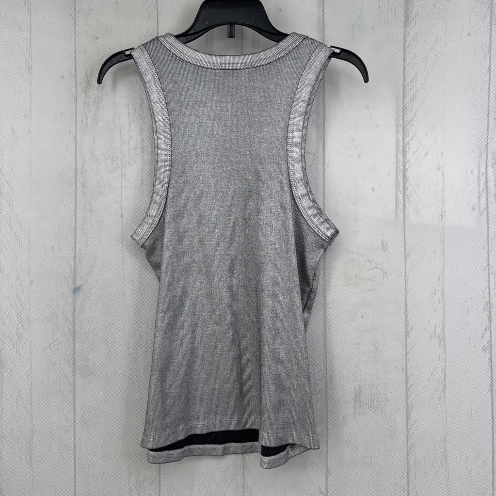 L metallic ribbed tank