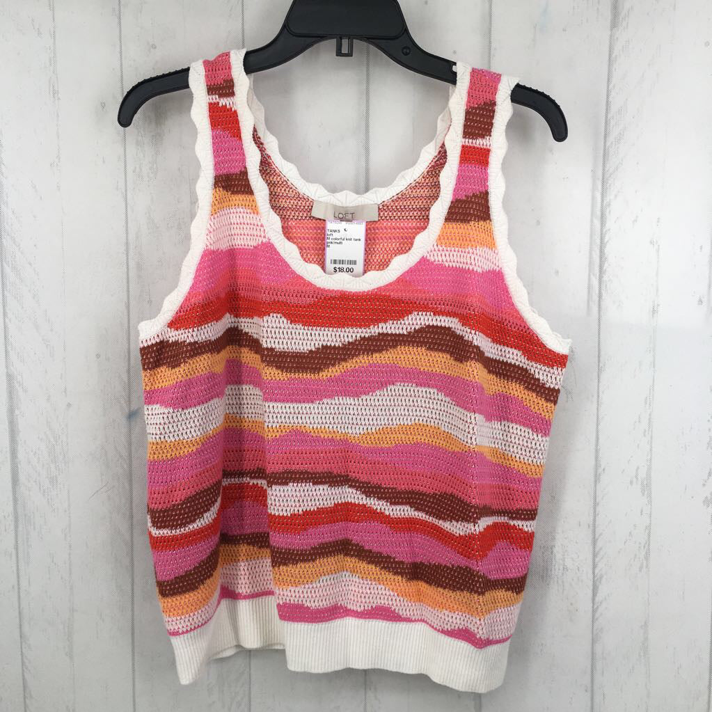 M colorful knit tank