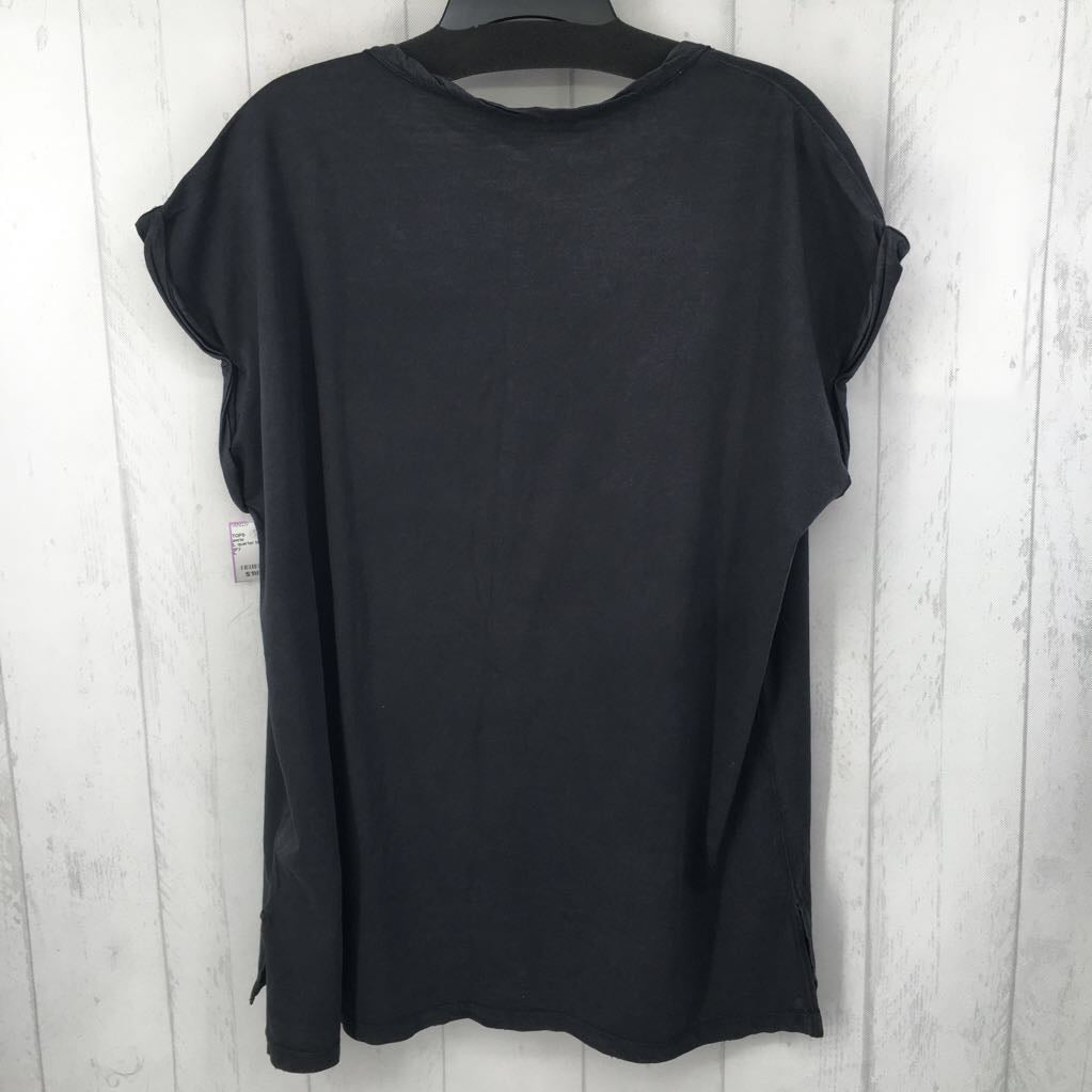 L quarter button down s/s tee