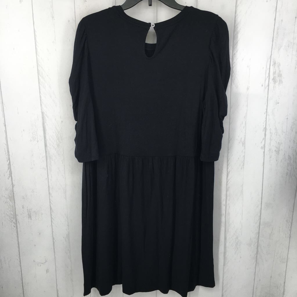 R80 XL ruched slv t-shirt dress