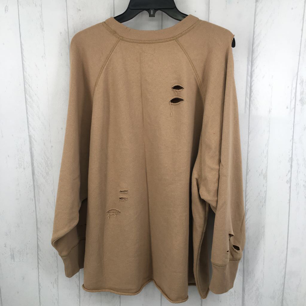 XL distressed crewneck sweatshirt