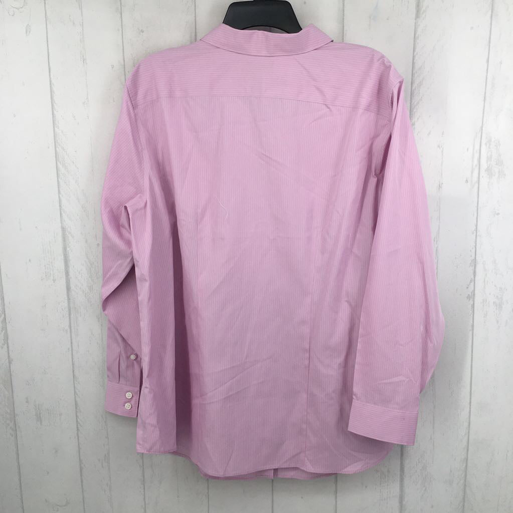 16w pinstripe button down l/s top