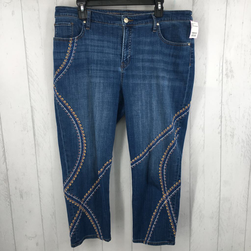16 colorful stitched jeans