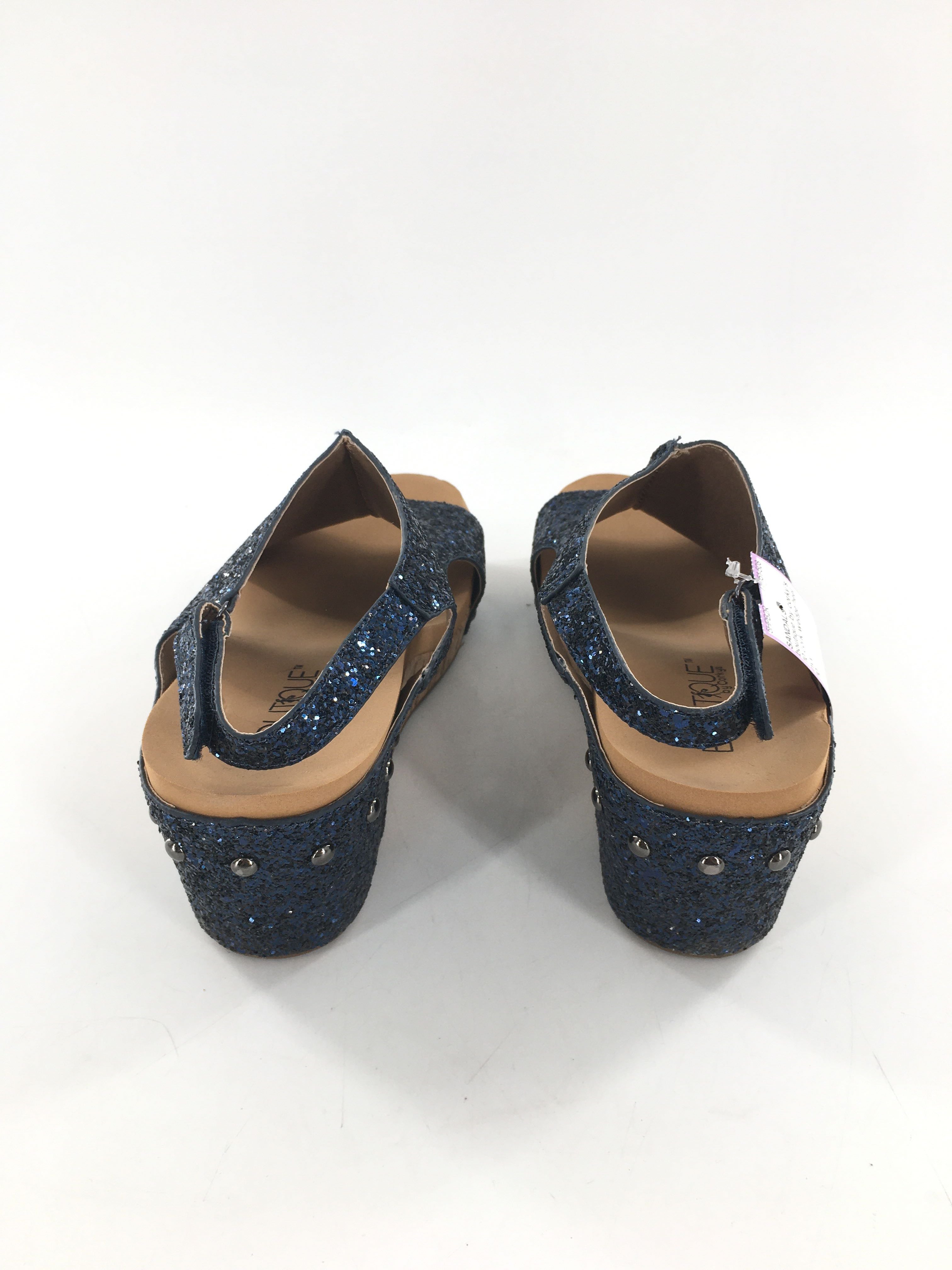 10 cork wedge heel sequin sandal