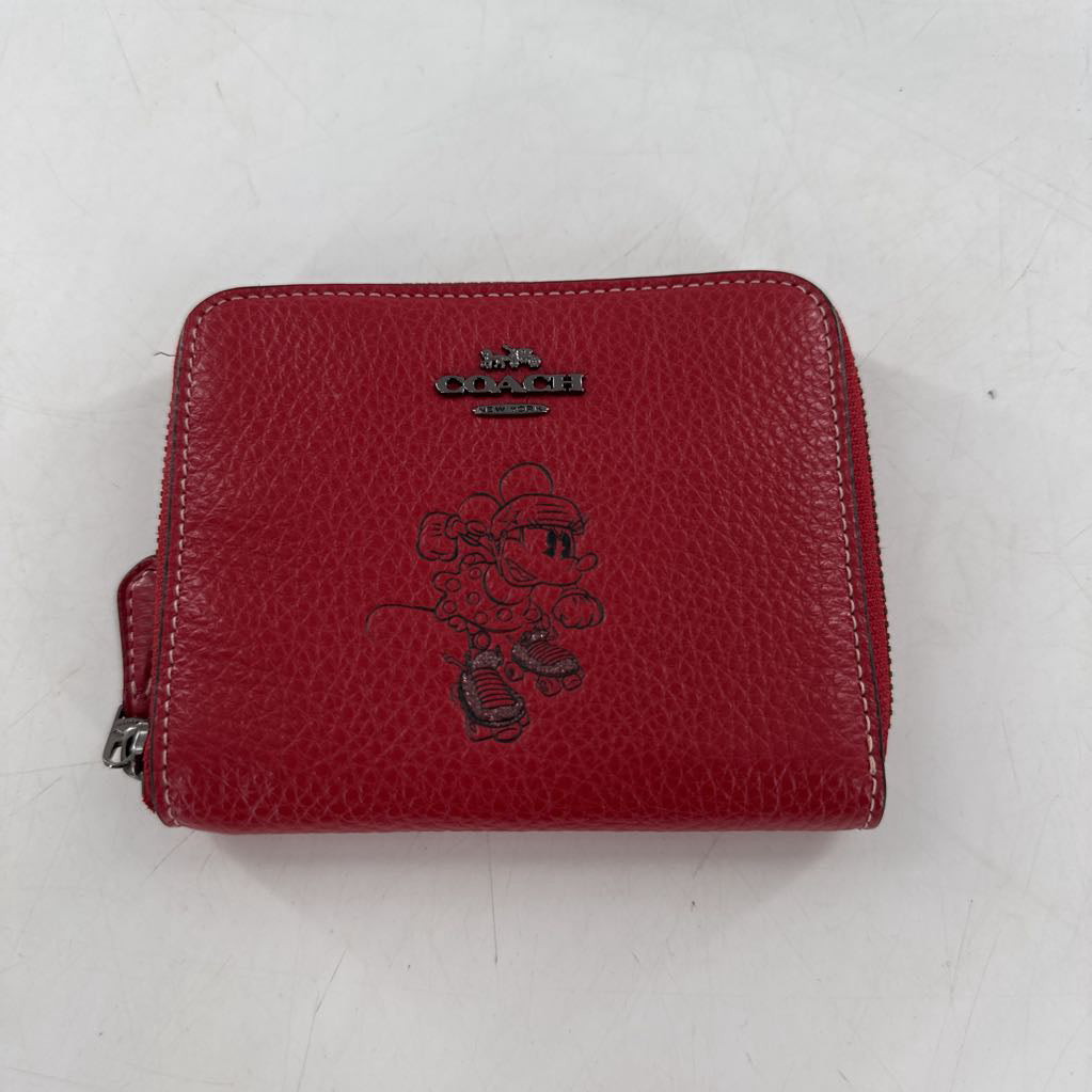 zip around minnie mouse in skates wallet