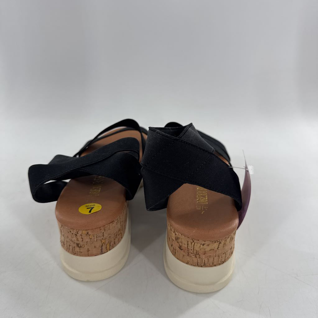 7 cork platform ankle strap wedge sandals