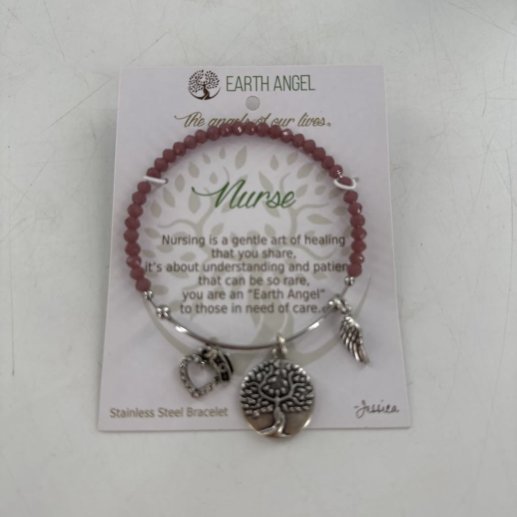 beaded stainless steel bracelet-nurse