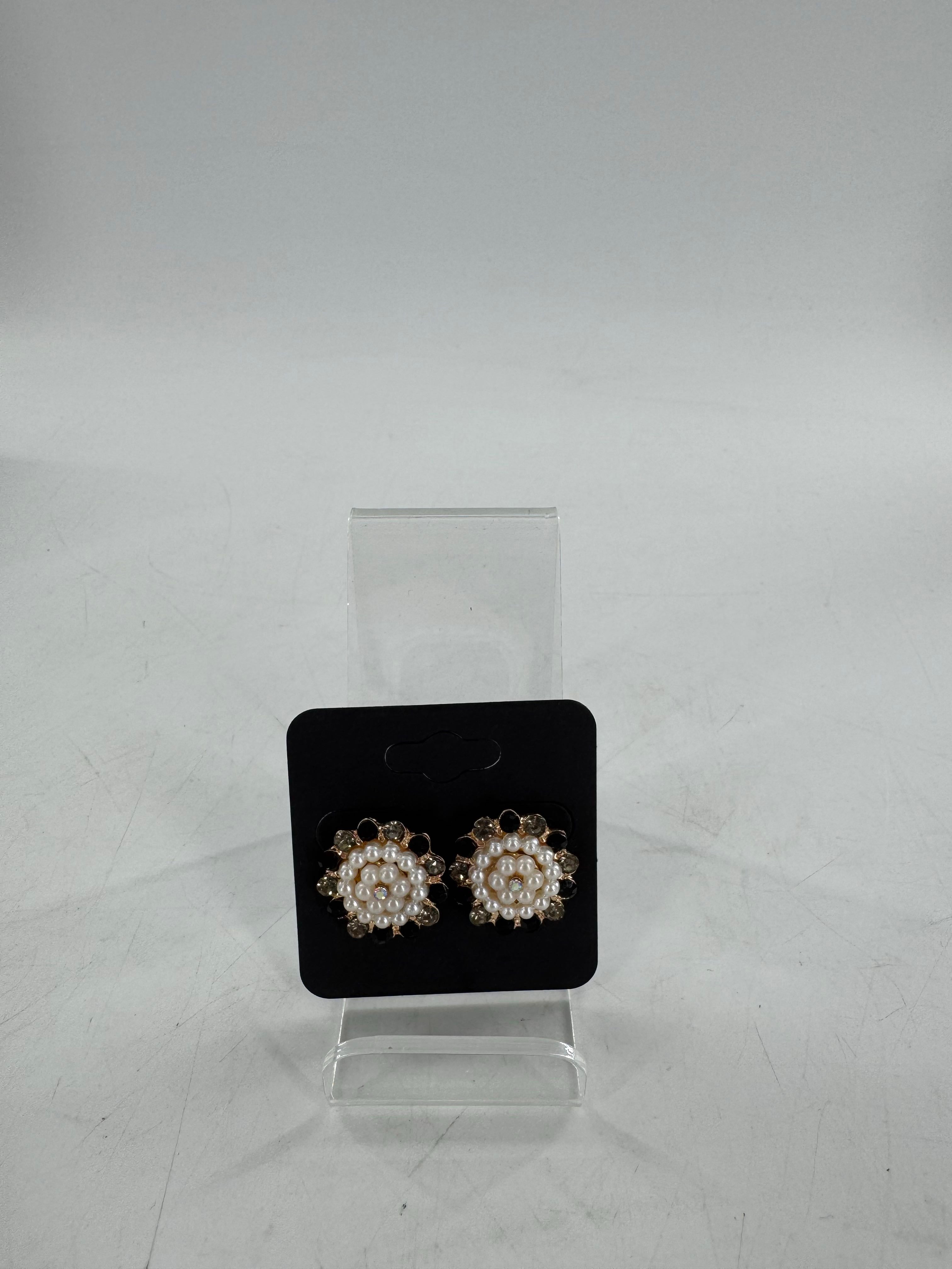beaded pearl earrings