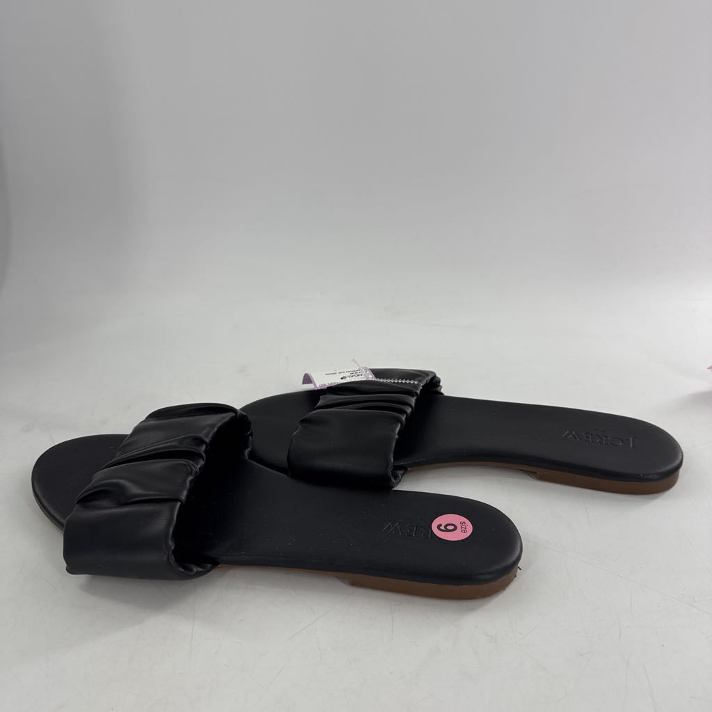 9 gathered slide sandal