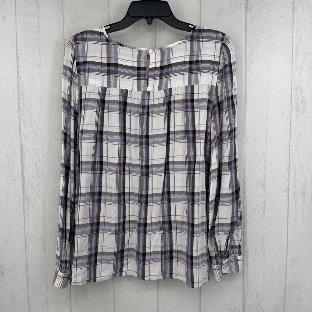 L plaid l/s top