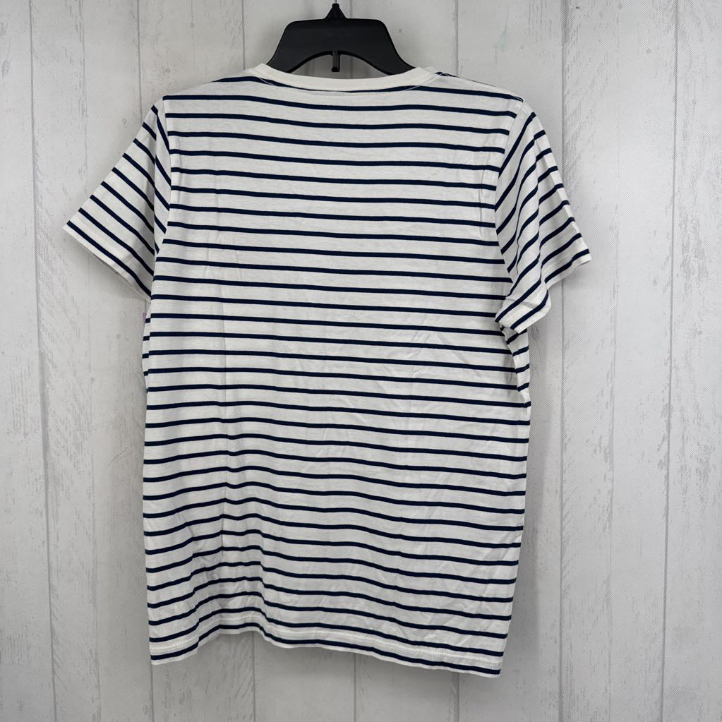 L striped w/ strawberries s/s tee