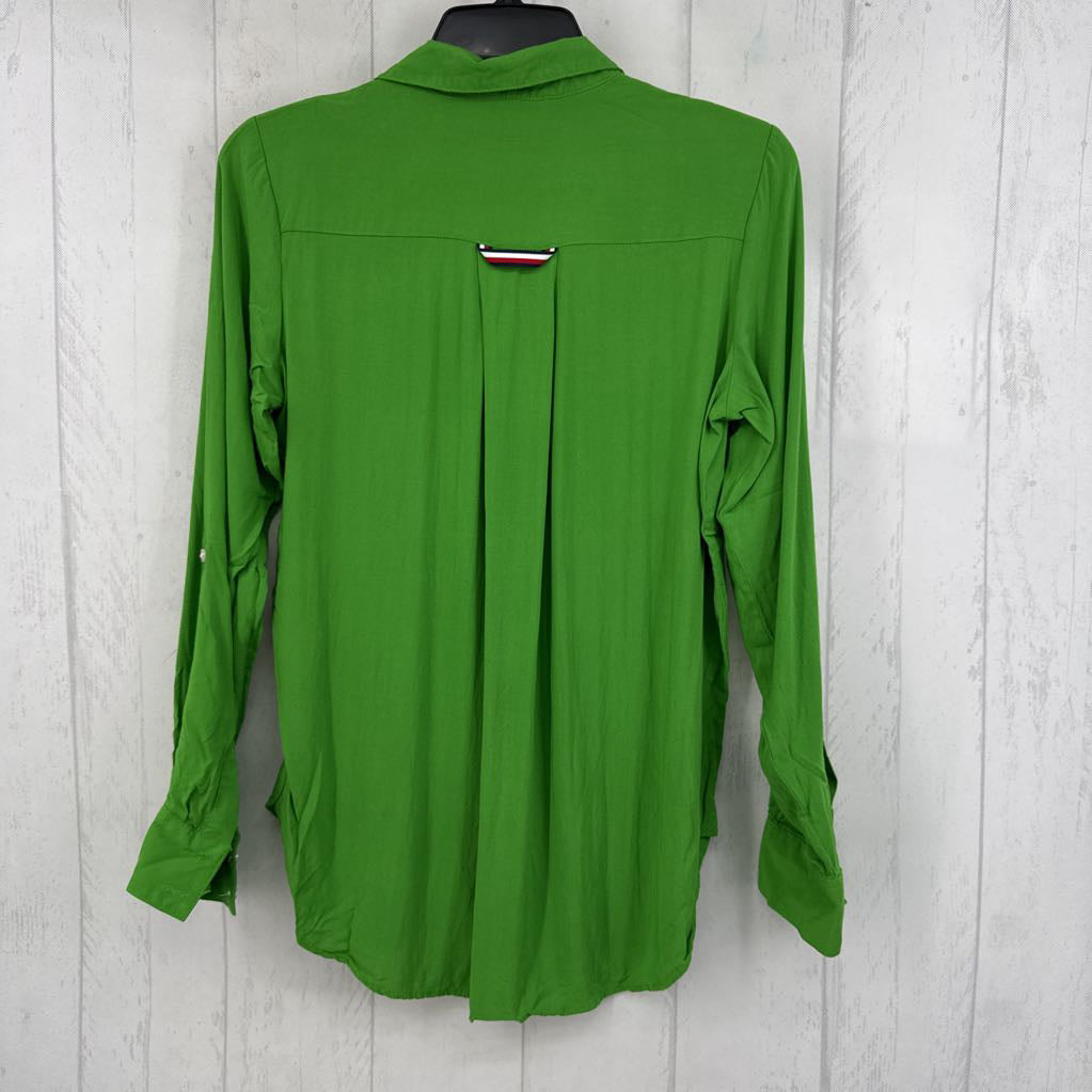 S/P 1/2 button down 3/4 slv top