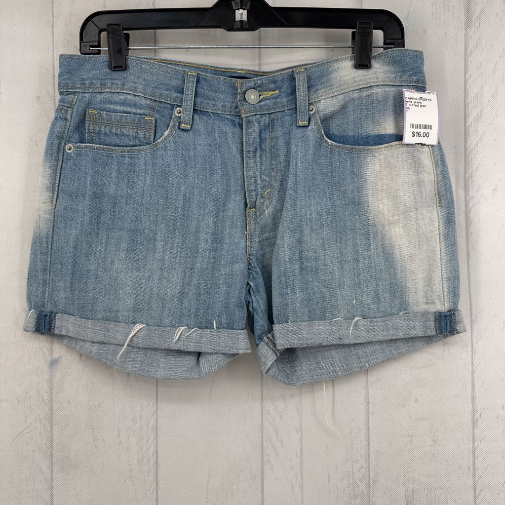 7 cuffed jean shorts