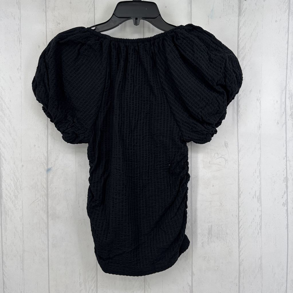 S ruched v-neck s/s top