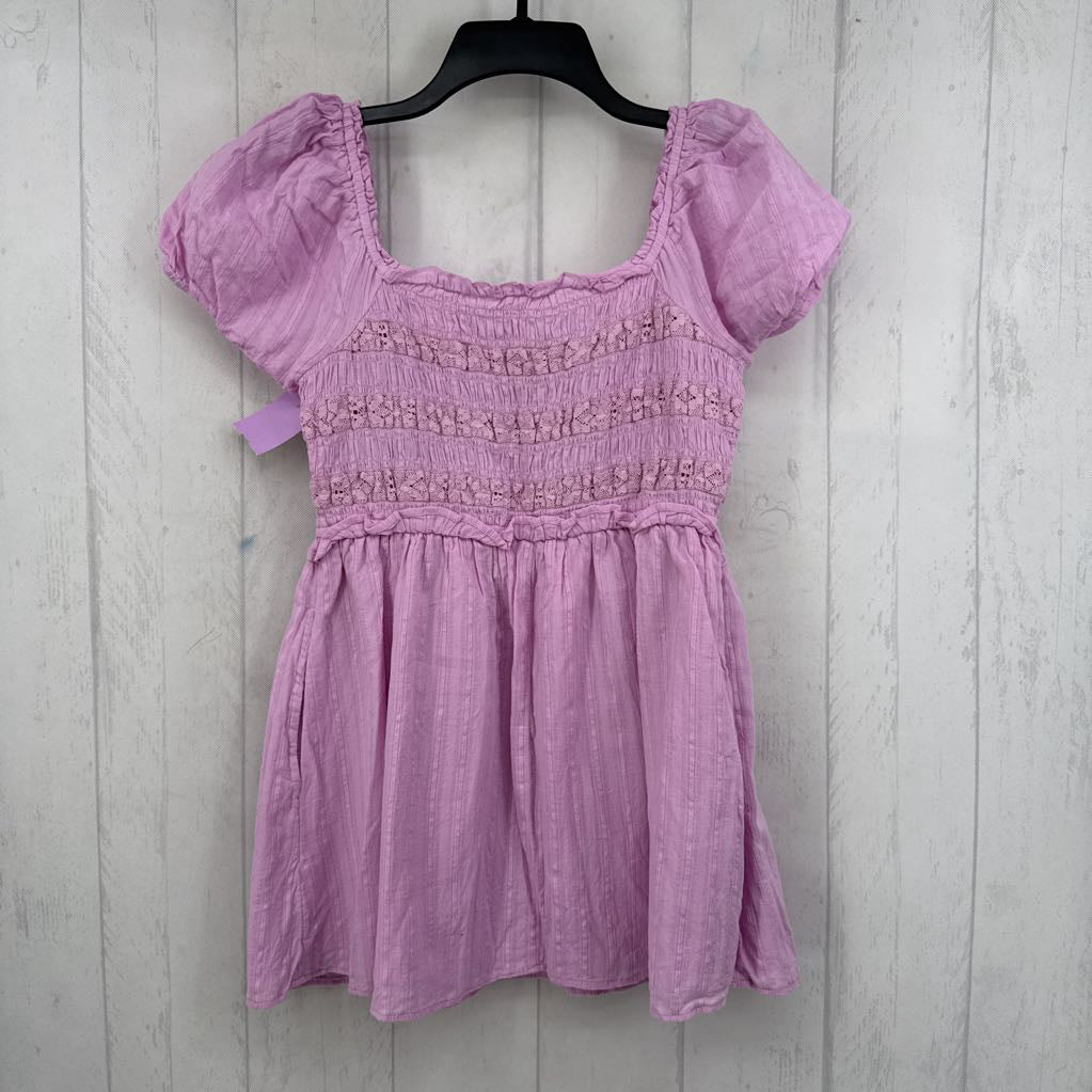 S smocked s/s babydoll top
