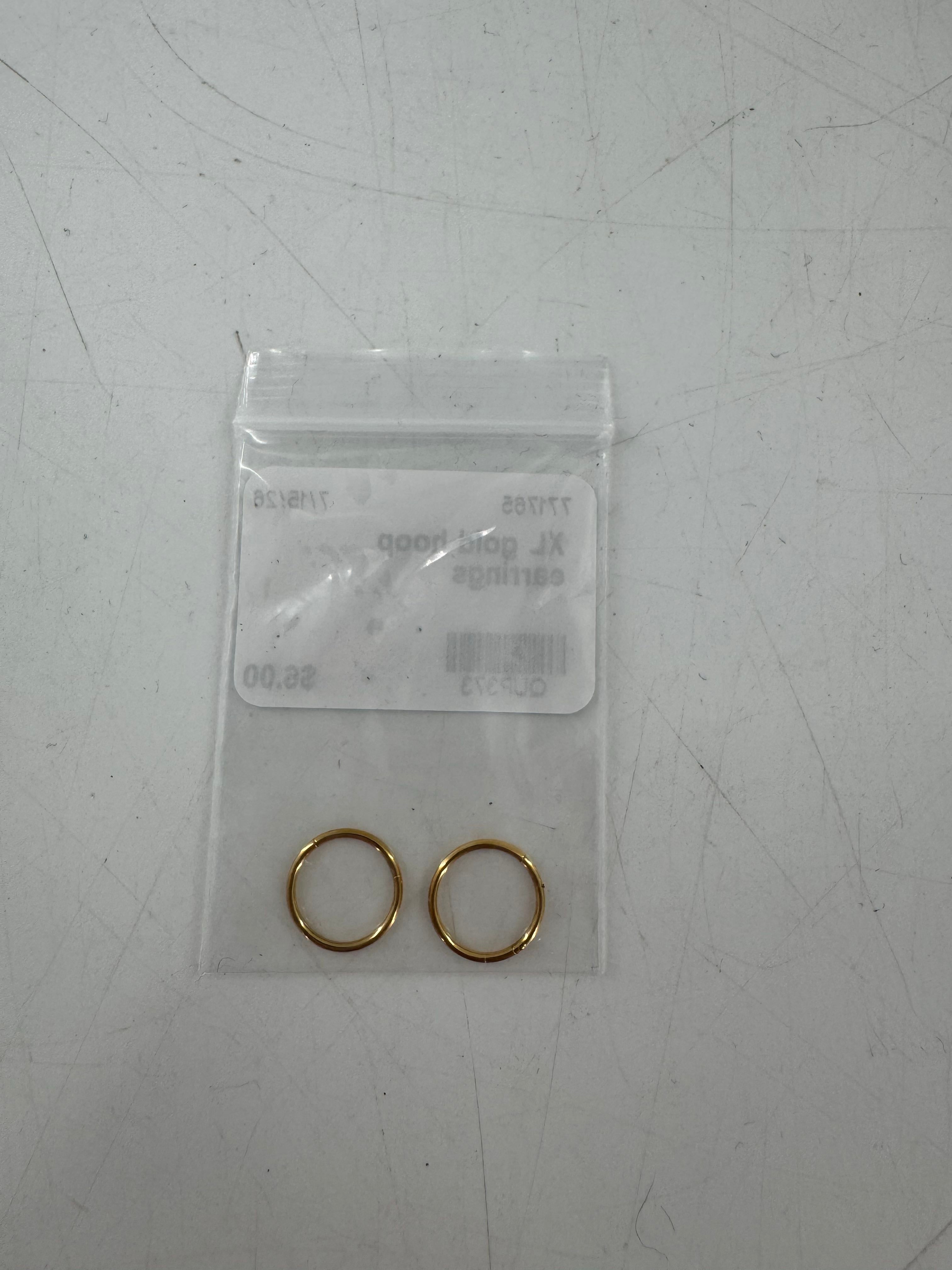 XL gold hoop earrings