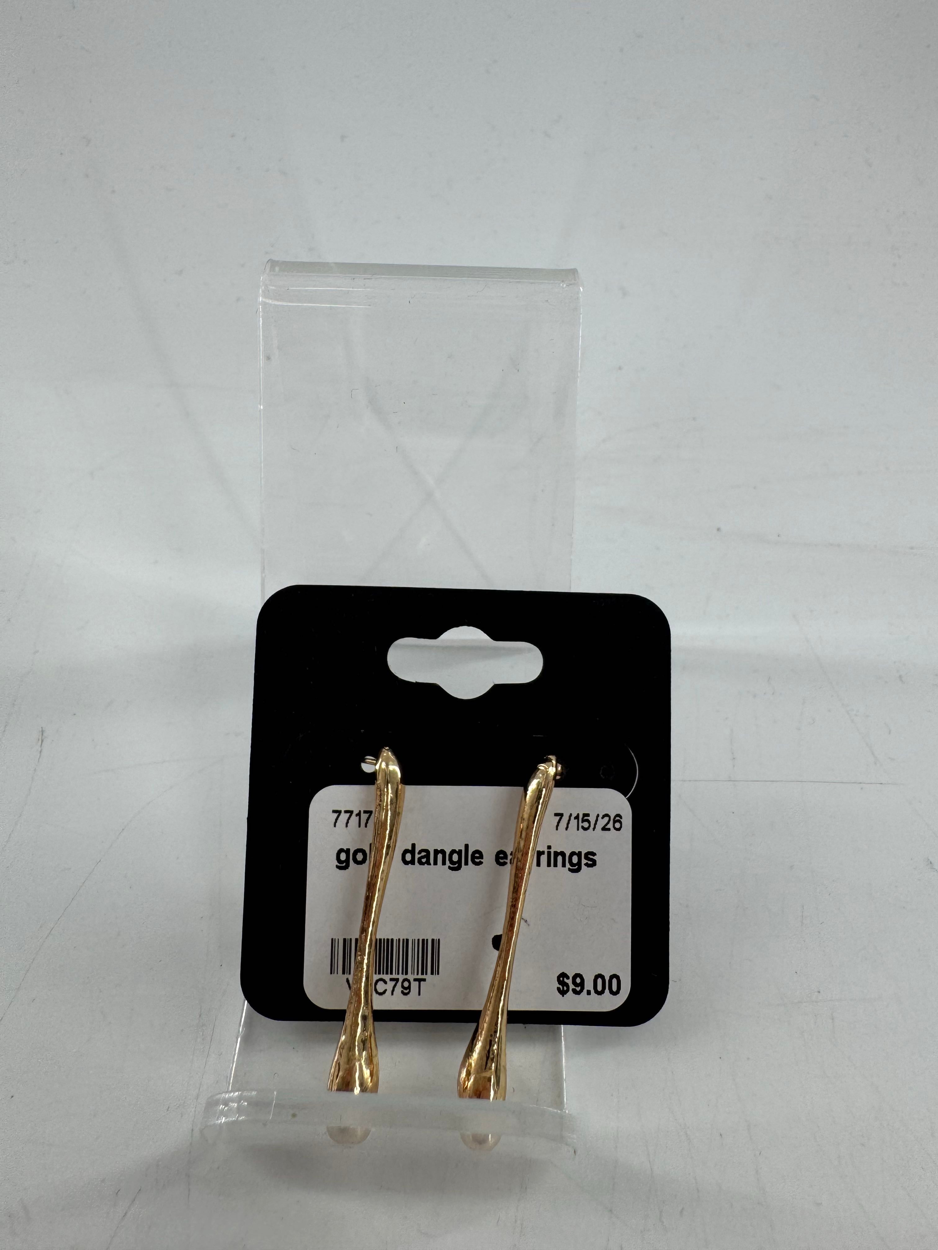 gold dangle earrings