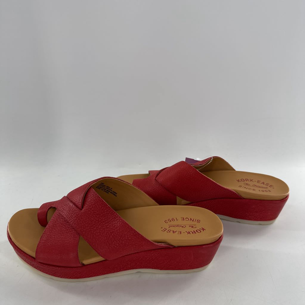 9 leather wedge heel sandal