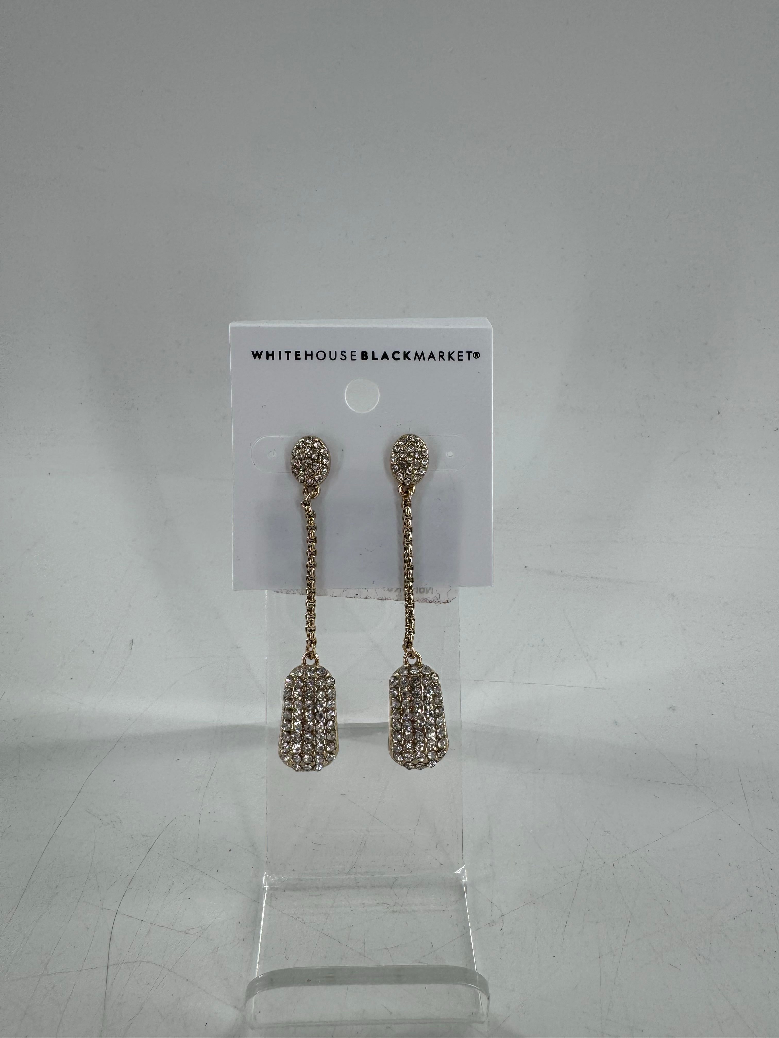 R35 gold cz dangle earrings