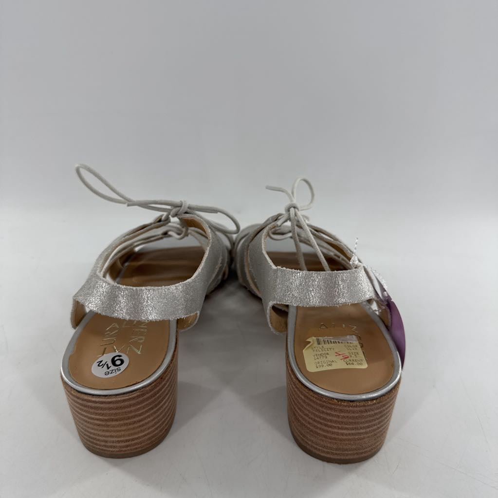 R50 9.5 metallic lace-up sandal