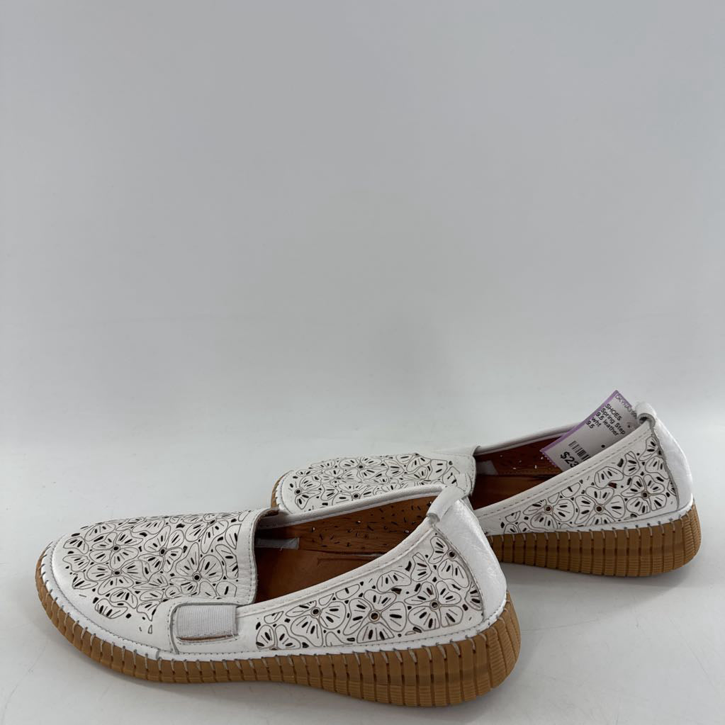 9.5 leather perforated slip-ons