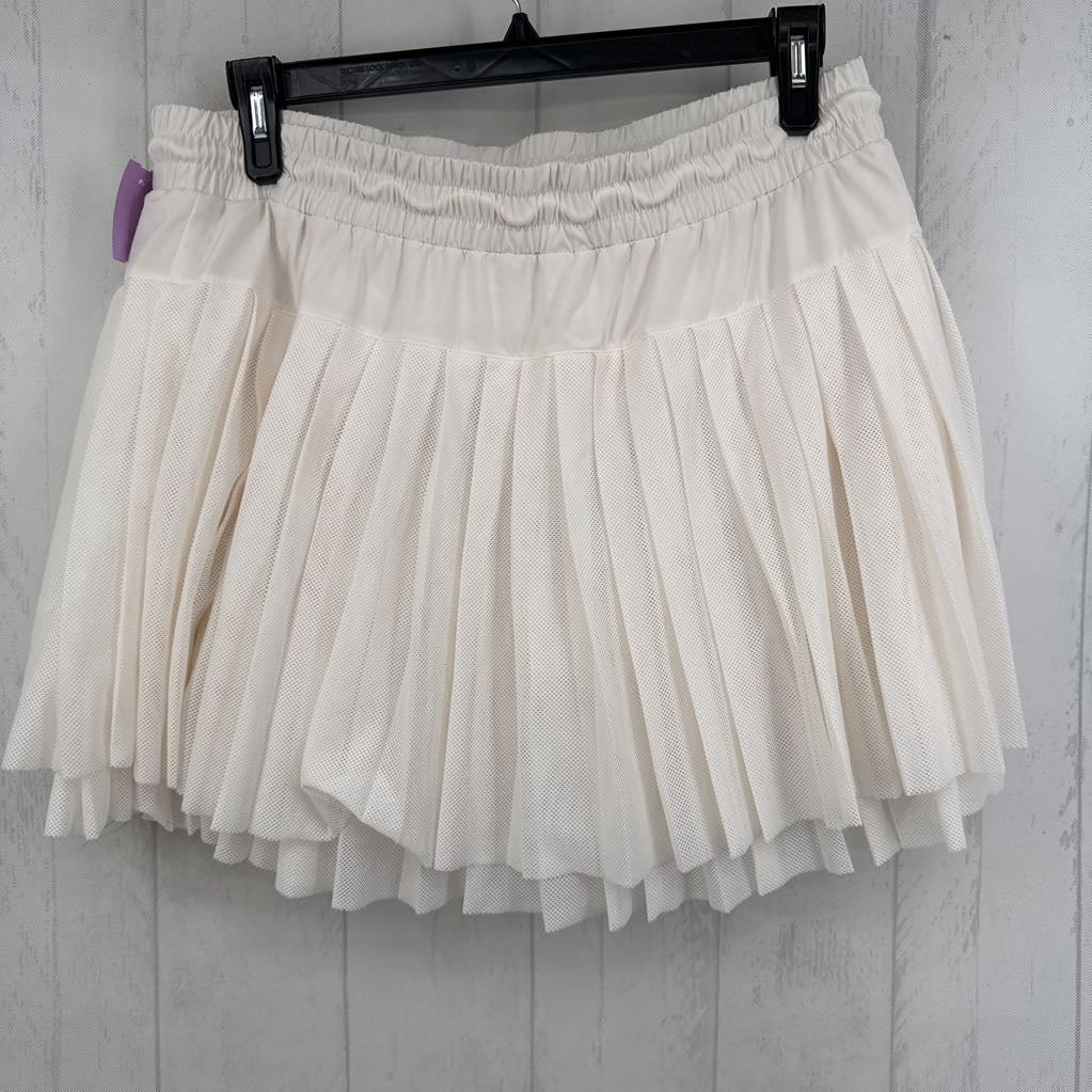 XXL mesh pleated skort