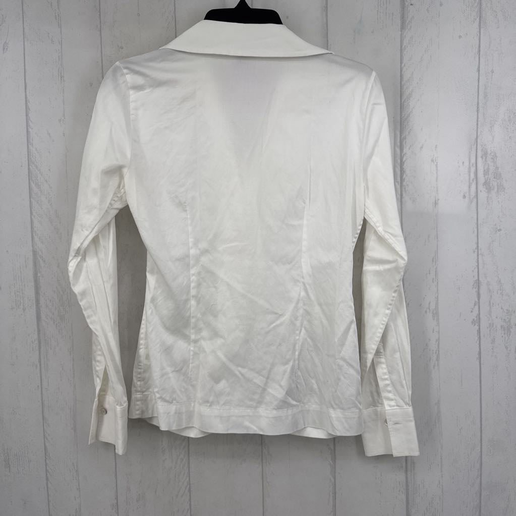 2 ruched button down l/s top
