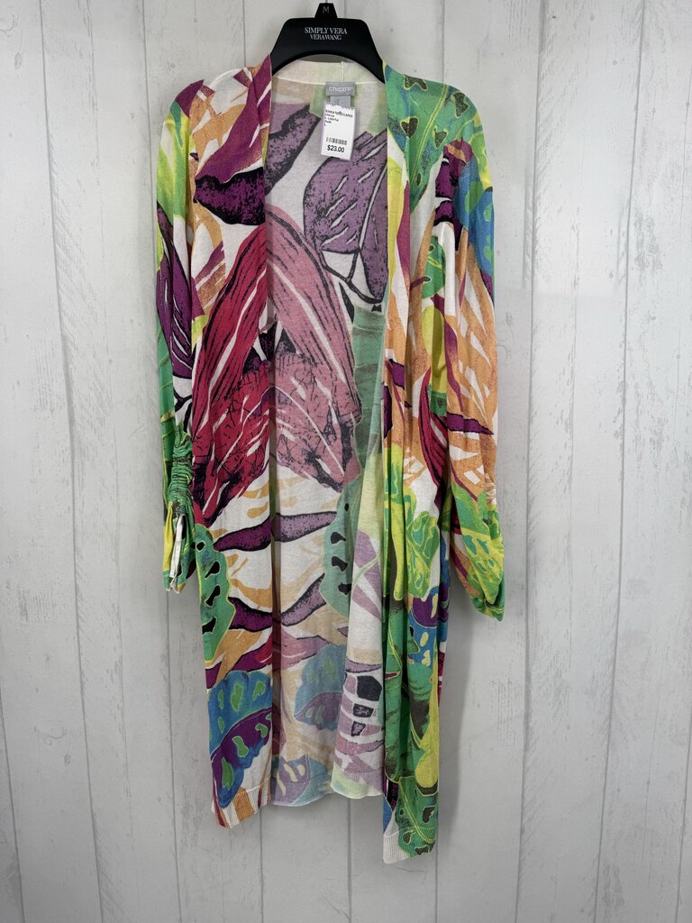 L colorful lightweight cardi