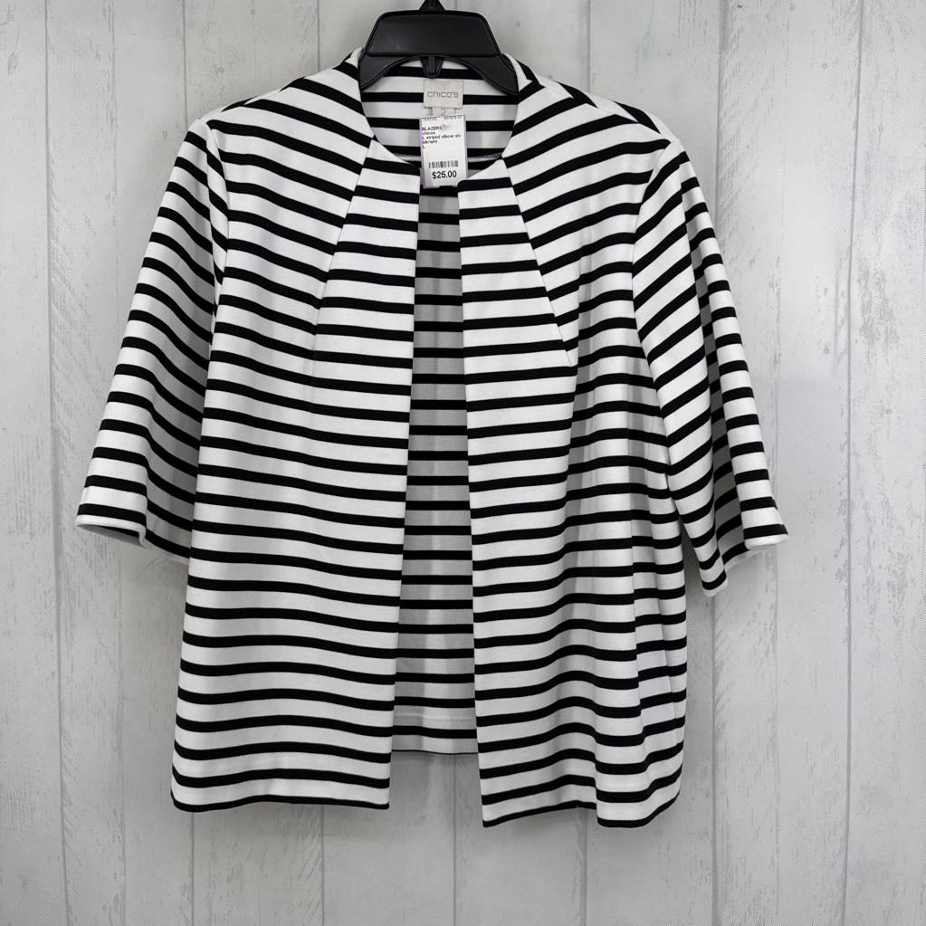 L striped elbow slv jacket