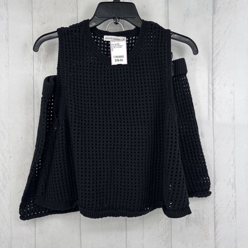 XL 2pc crochet shorts set