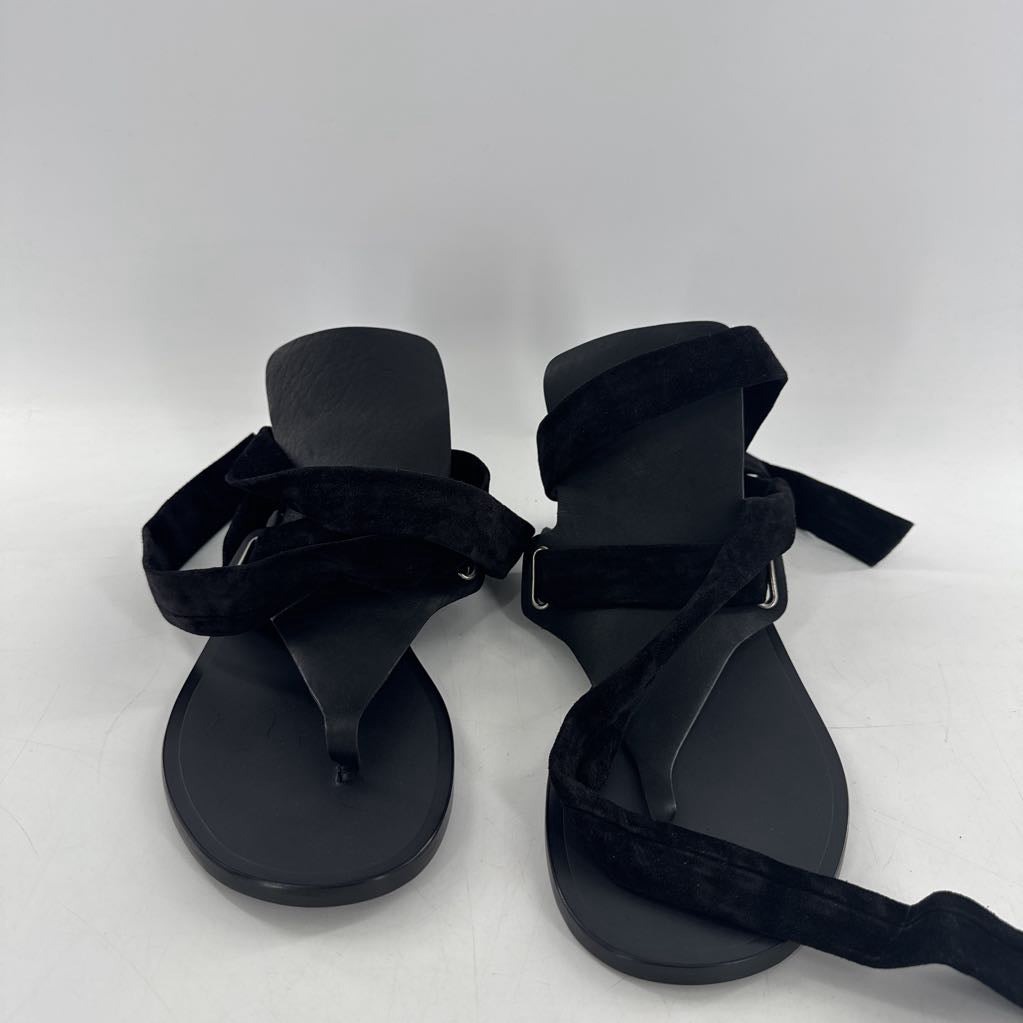 R225 9.5/10 suede wrap thong sandals