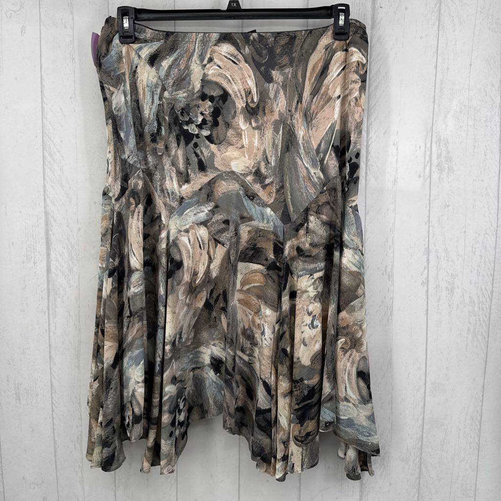 XL colorful asymetrical hem skirt