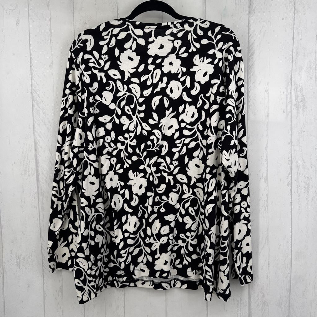 1X flo print l/s tee