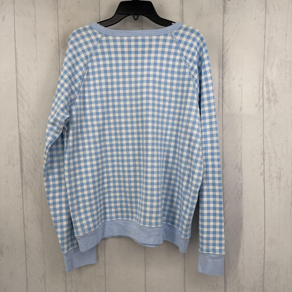L gingham print sweatshirt