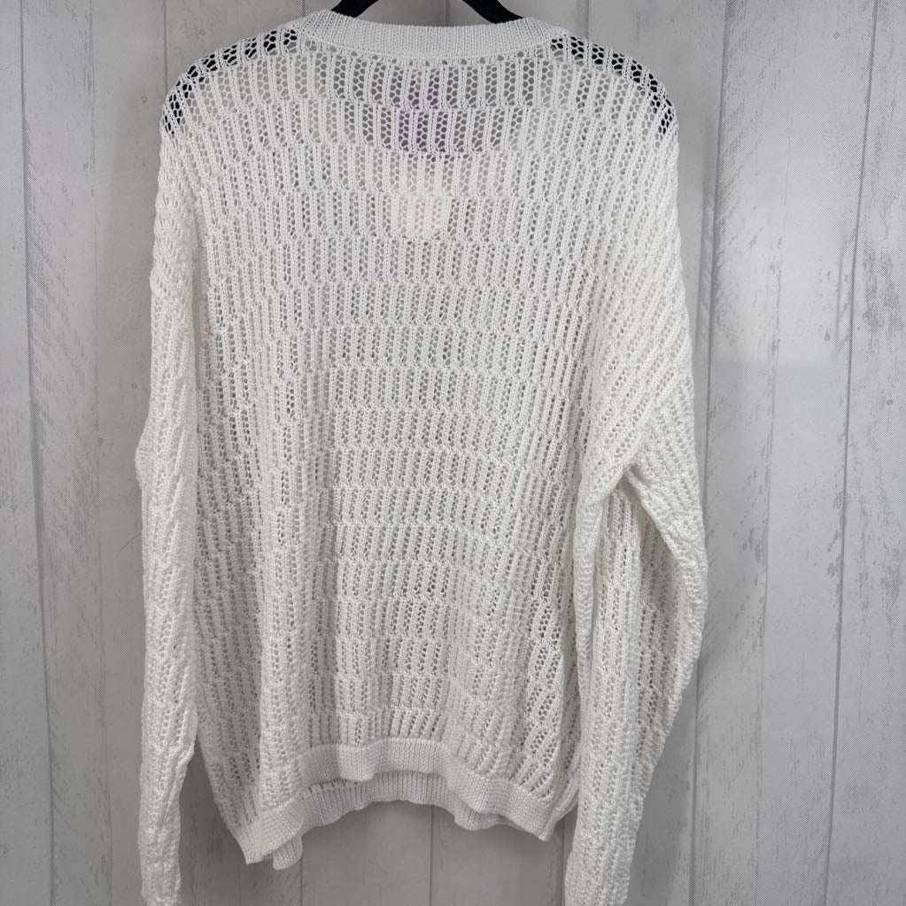 M/L crochet crewneck sweater