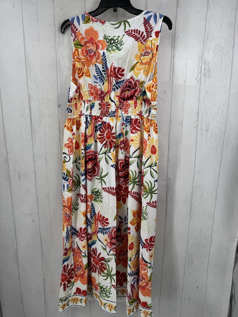 XL flo print slvls dress