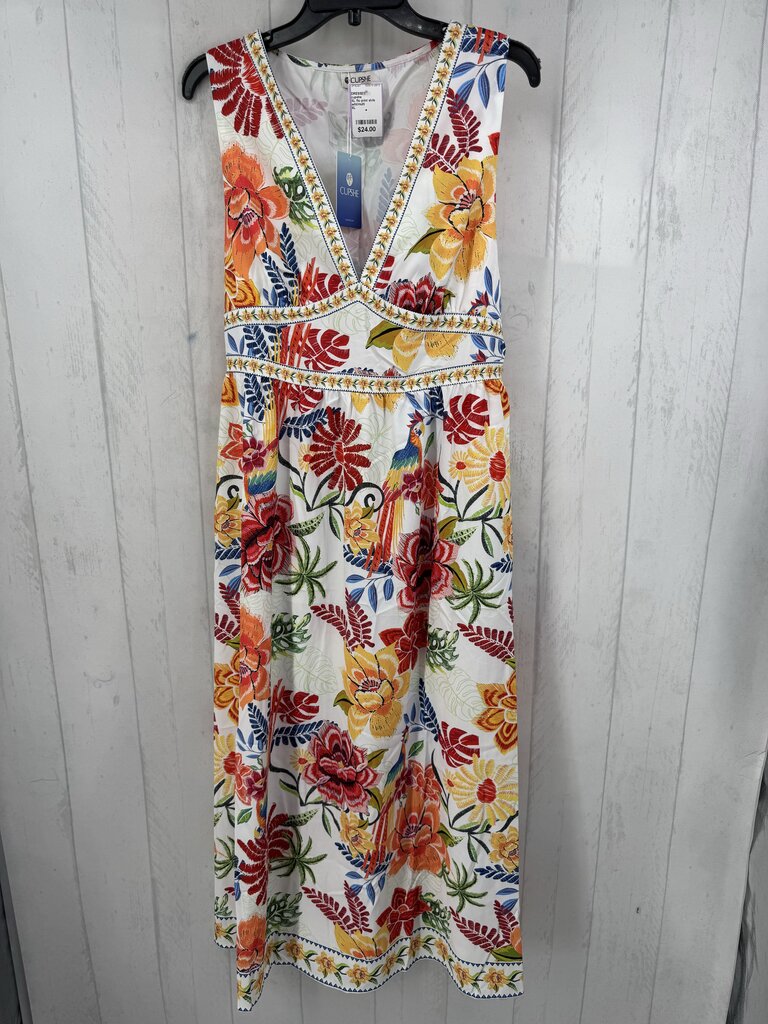 XL flo print slvls dress