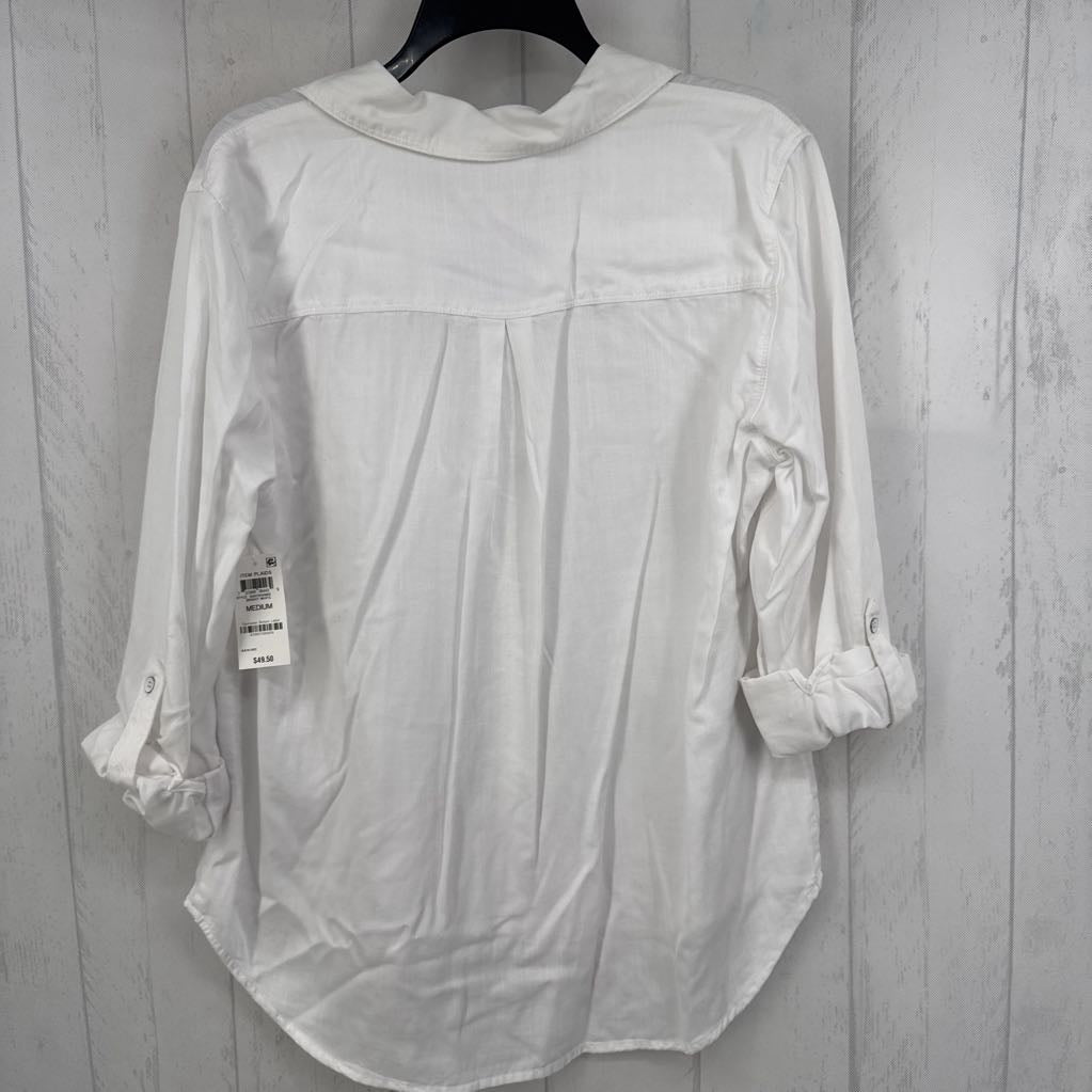 R50 M button down tab slv top