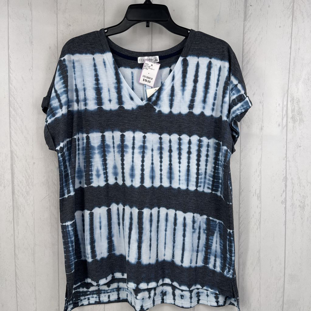 R54 L tie-dye v-neck s/s tee