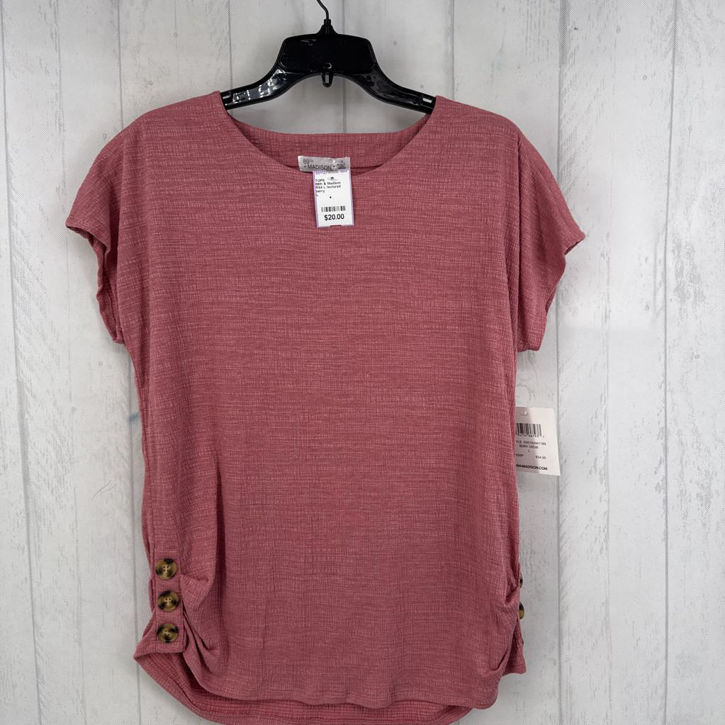 R54 L textured button sides s/s top
