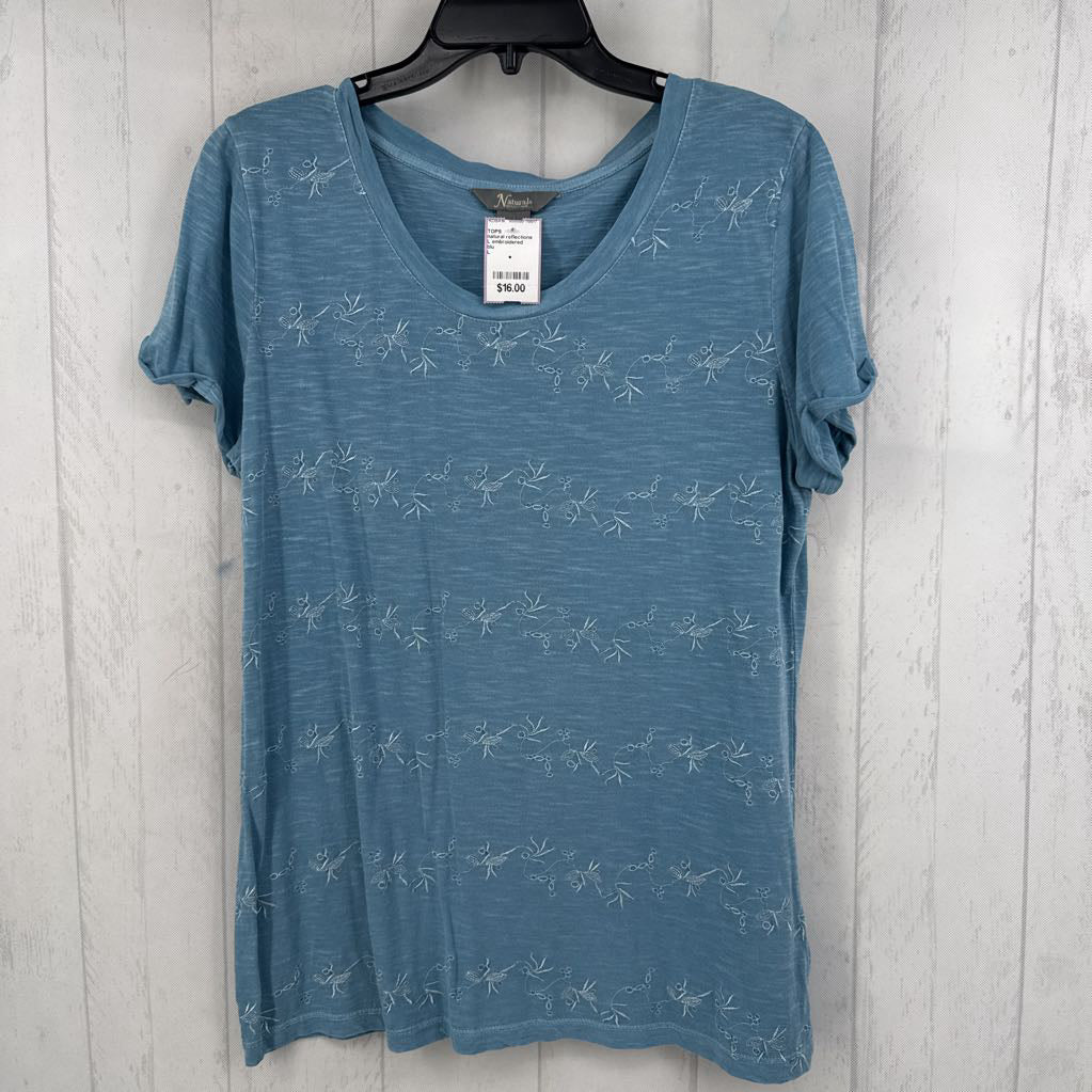 L embroidered crewneck s/s tee