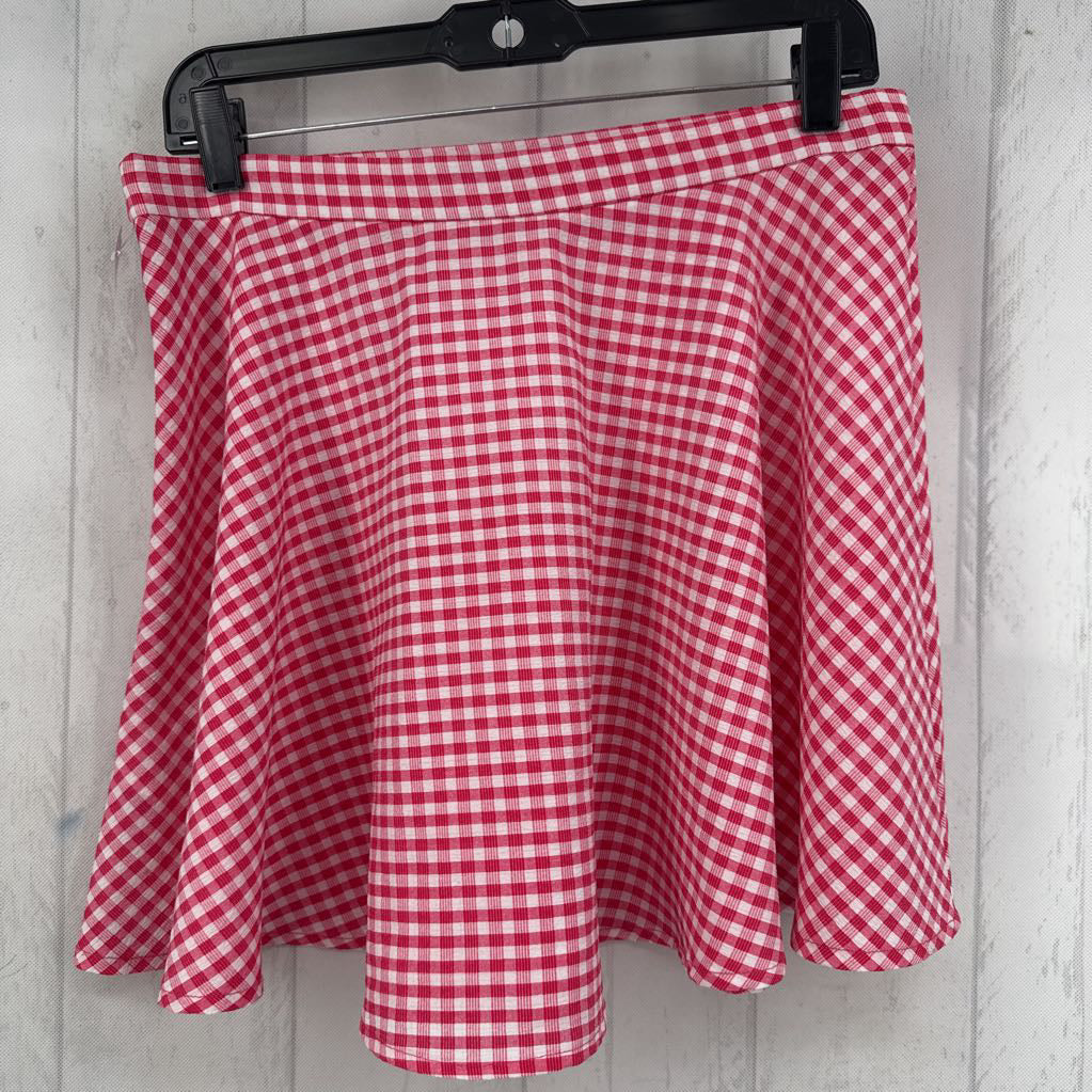 L gingham plaid skirt