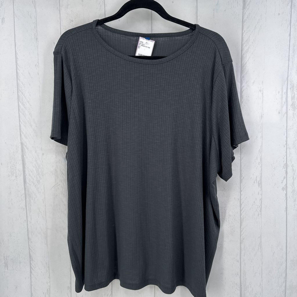 2X ribbed s/s top