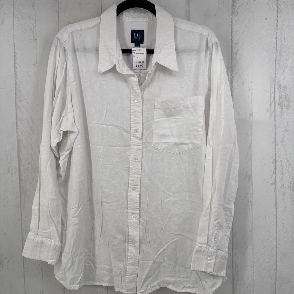 XXL button down l/s top