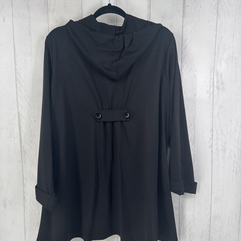 1X button down hooded jacket