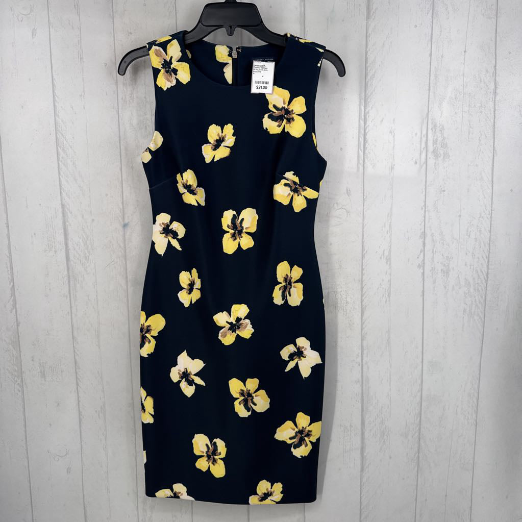4 flo print slvls sheathdress
