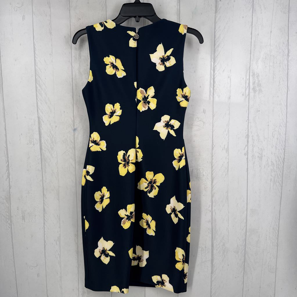 4 flo print slvls sheathdress