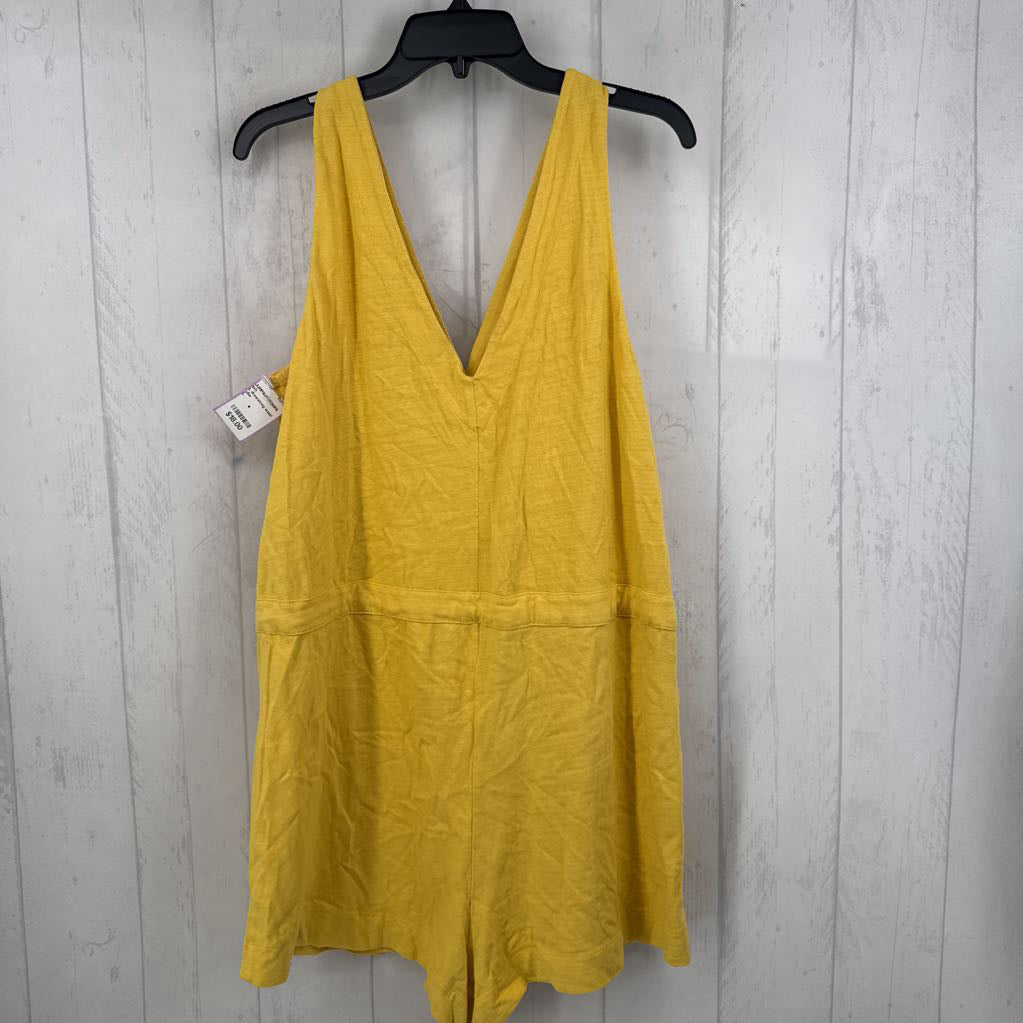 L drawstring waist button down slvls romper