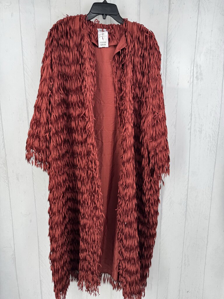 L fringe open front duster
